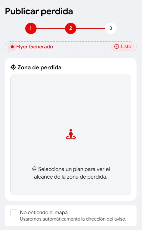Opciones para difundir el aviso de una mascota perdida